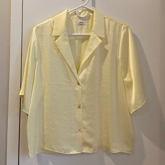 Aritzia Wilfred Beso Shirt | TAPIOCA YELLOW | Size L - Picture 1 of 4